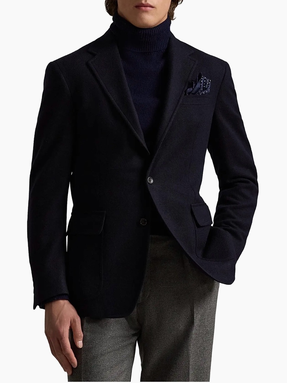 Like new Ralph Lauren Midnight Navy Wool Sport Coat. Classic and high quality.